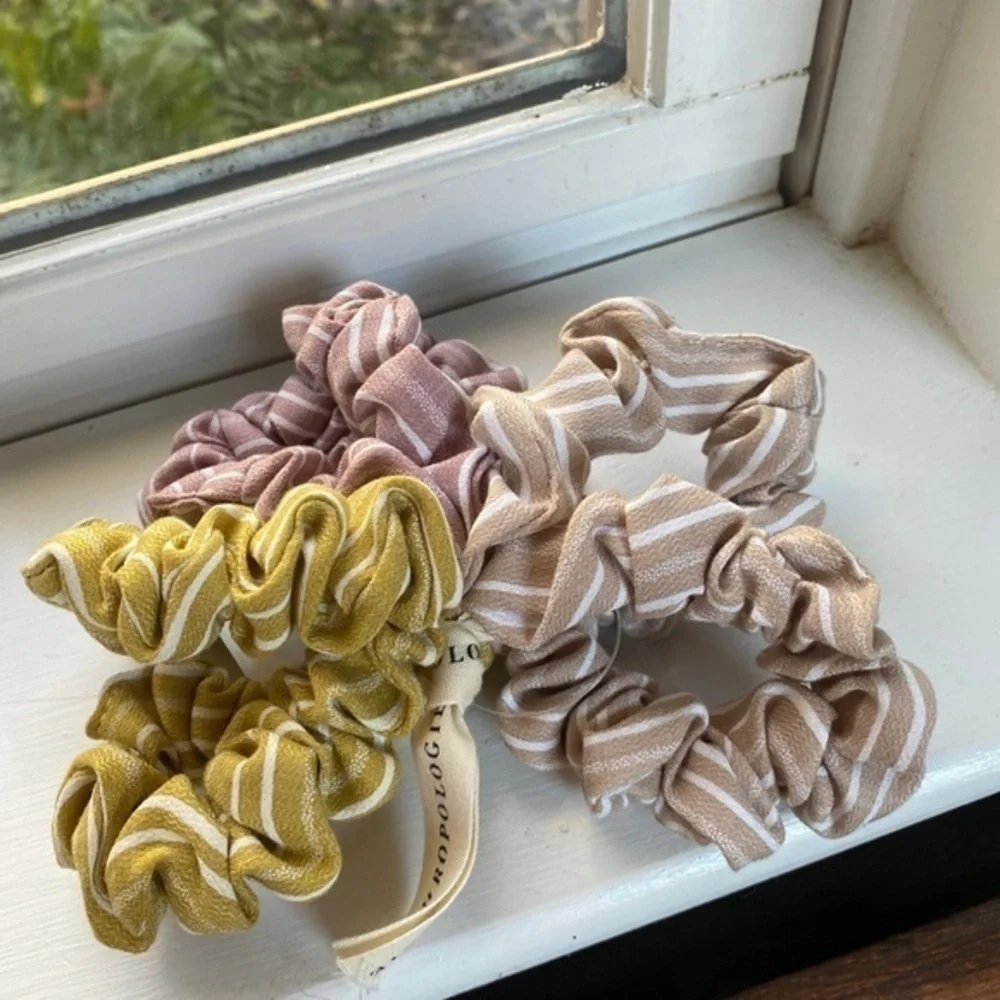 Anthropologie Striped Scrunchie Bundle
